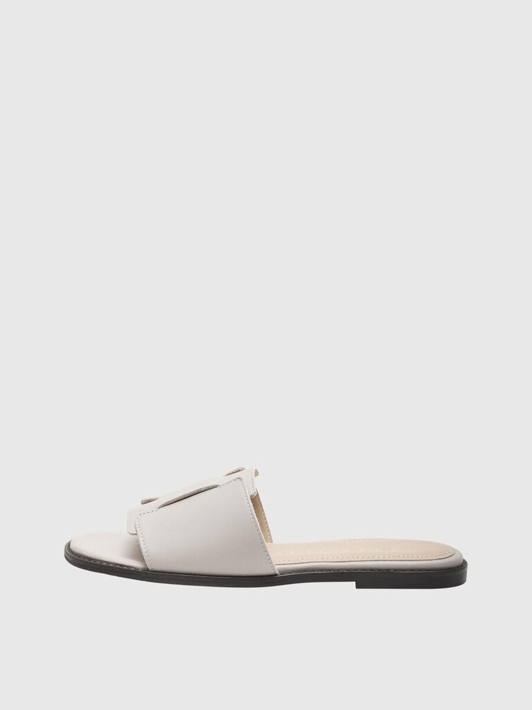 Isabella Leather Slipper Greige