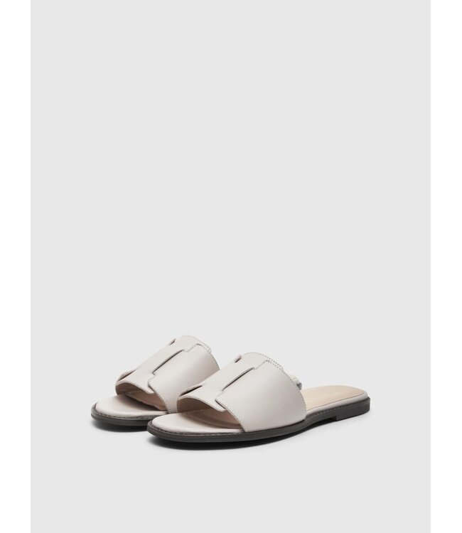 Isabella Leather Slipper Greige