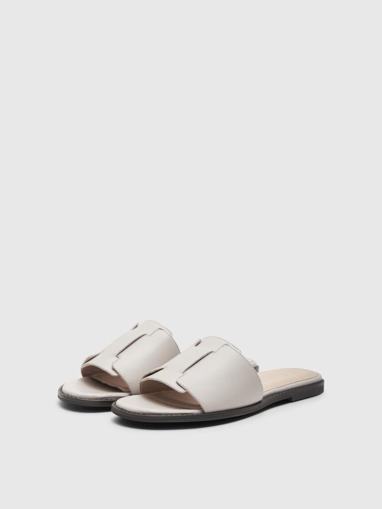 Isabella Leather Slipper Greige
