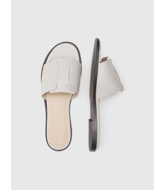 Isabella Leather Slipper Greige