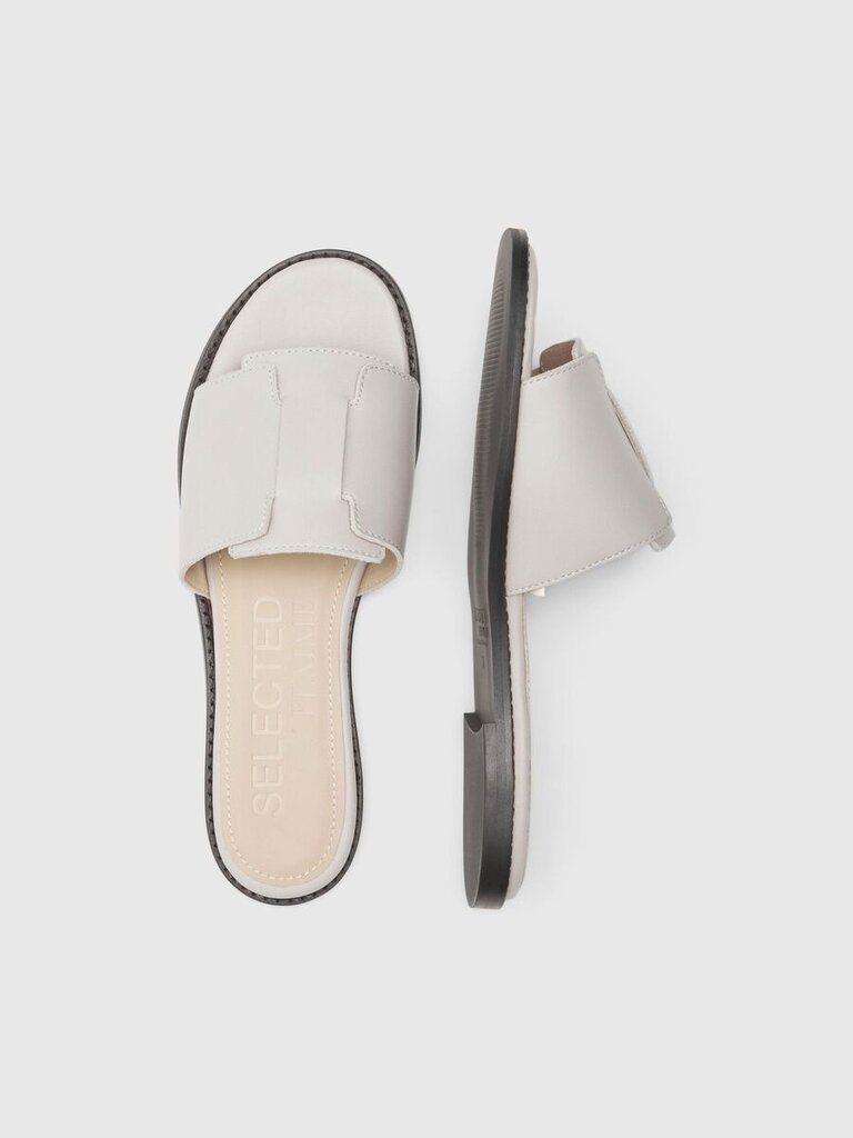 Isabella Leather Slipper Greige