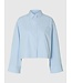 Astha Cropped Boxy Shirt Cashmere Blue