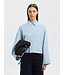 Astha Cropped Boxy Shirt Cashmere Blue