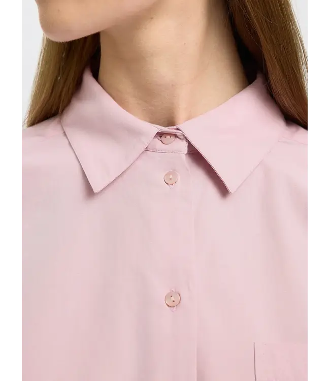 Astha Cropped Boxy Shirt Blanched Mauve