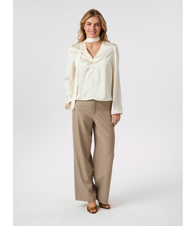 Susanna Heavy Sateen Blouse Pearl