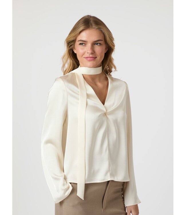 Susanna Heavy Sateen Blouse Pearl