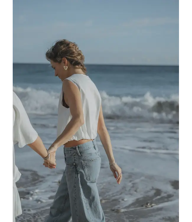 Liam Ballon Top White