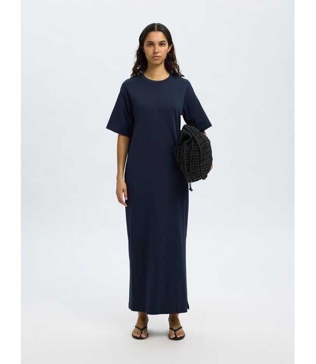 Essential Ankle Pocket Dress Dark Sapphire