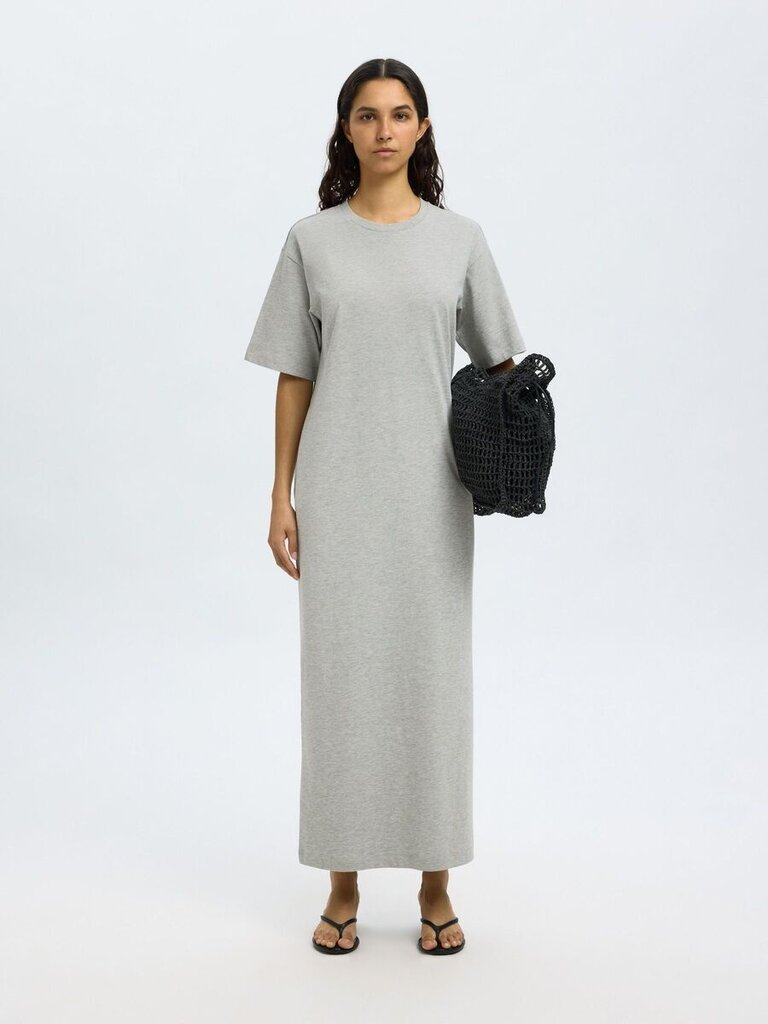 Essential Ankle Pocket Dress Light Grey Mel