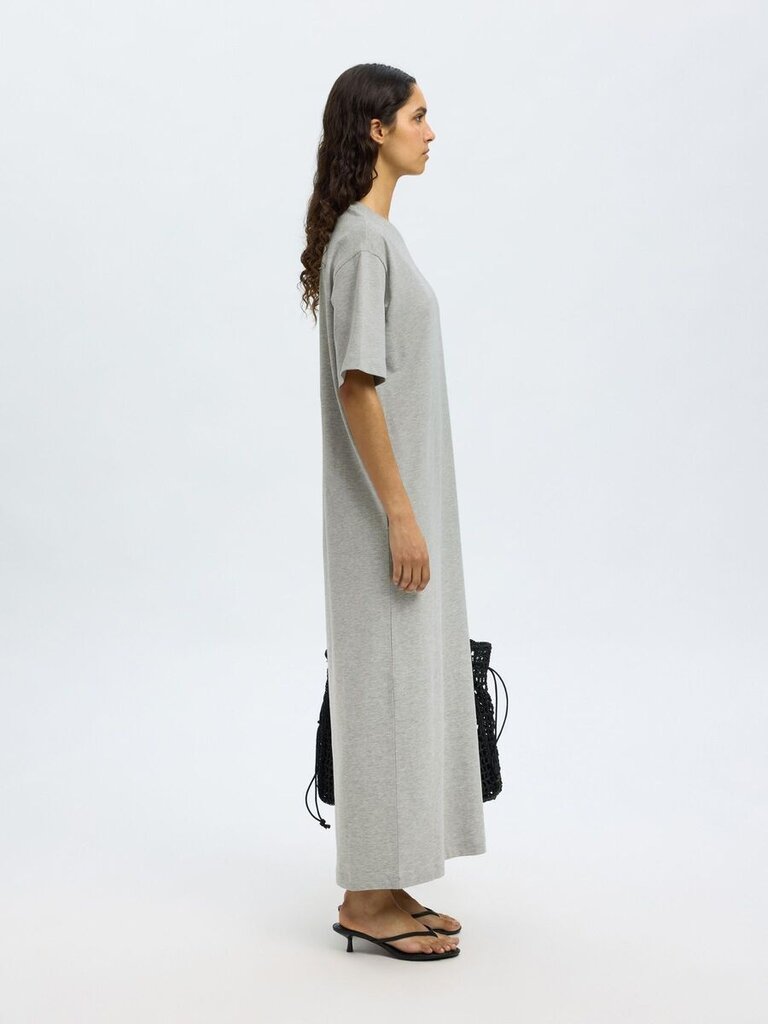 Essential Ankle Pocket Dress Light Grey Mel