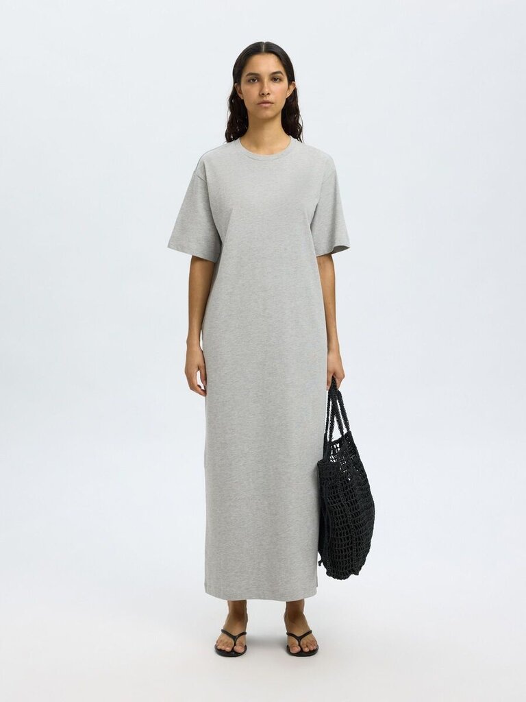 Essential Ankle Pocket Dress Light Grey Mel