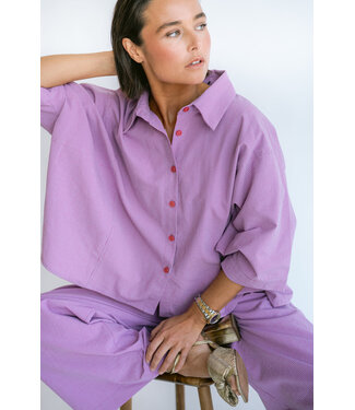 Mette Blouse Fuchsia Checks