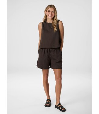 Shala Linen Shorts Dark Brown