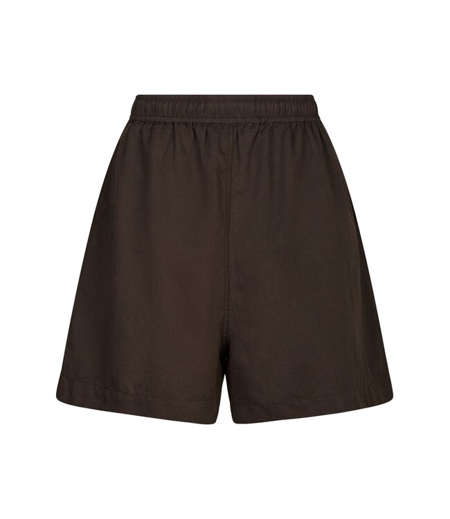 Shala Linen Shorts Dark Brown
