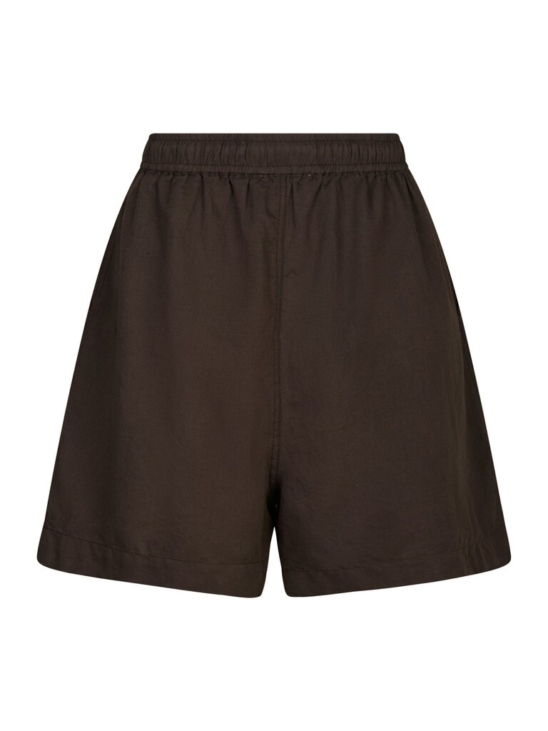 Shala Linen Shorts Dark Brown