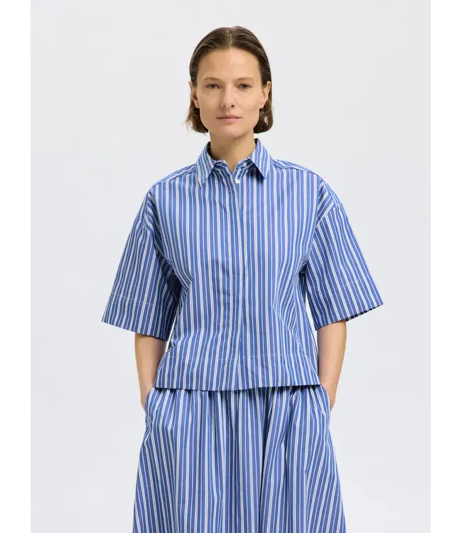 Fia Cropped Striped Shirt