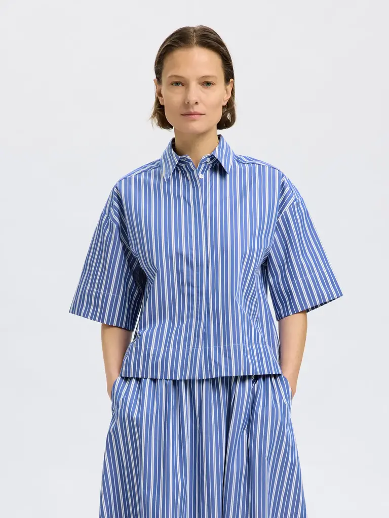 Fia Cropped Striped Shirt