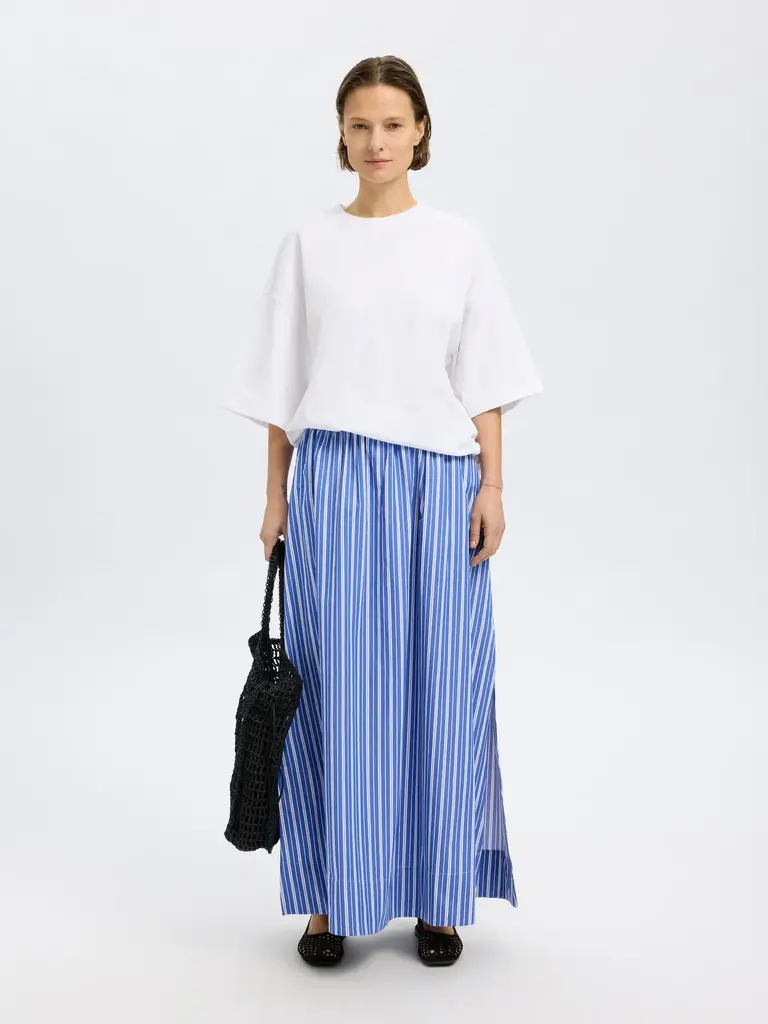 Fia Striped Ankle Skirt