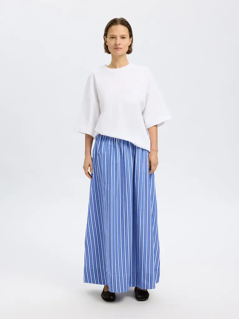 Fia Striped Ankle Skirt