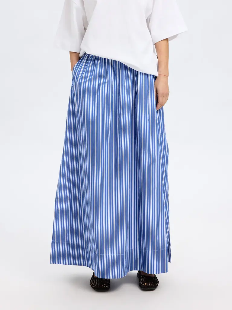 Fia Striped Ankle Skirt
