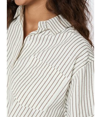 Dalma Crepe Stone Shirt Brown