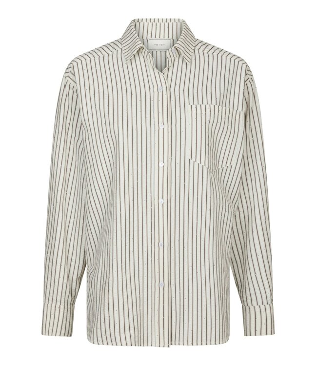 Dalma Crepe Stone Shirt Brown