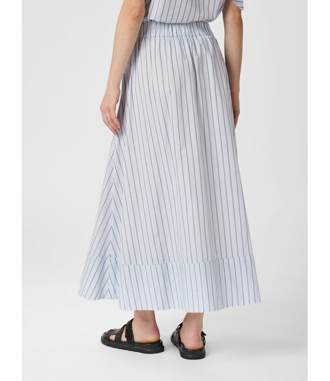 Yara Stripe Long Skirt Light Blue