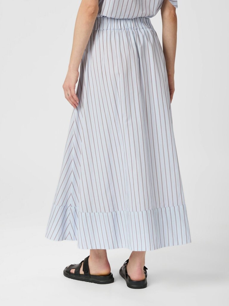 Yara Stripe Long Skirt Light Blue