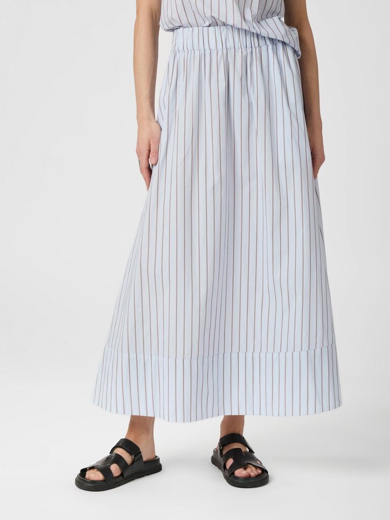 Yara Stripe Long Skirt Light Blue