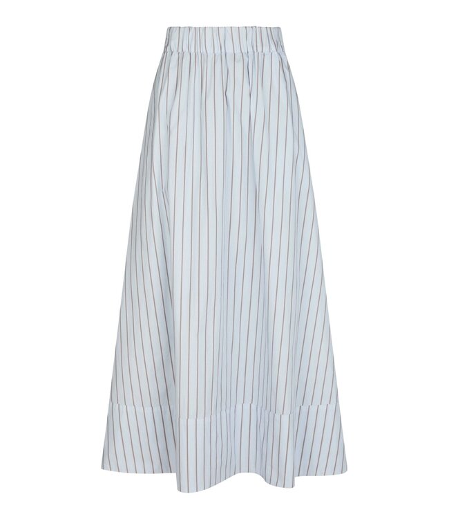 Yara Stripe Long Skirt Light Blue