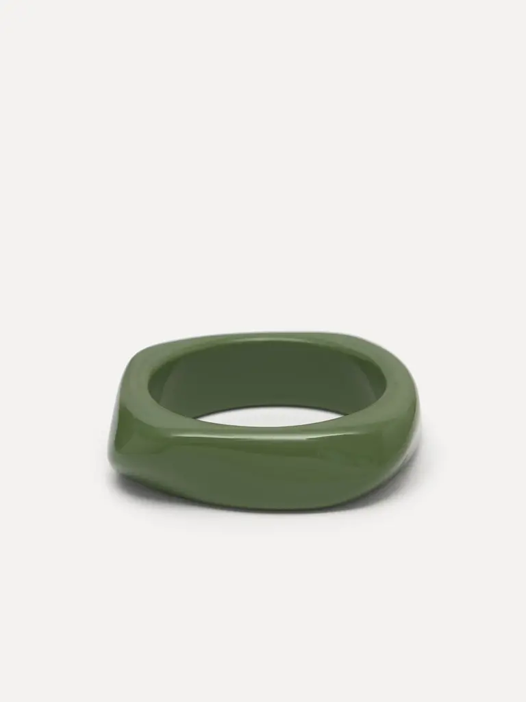 Resin Bangle Armband Rectangle Green