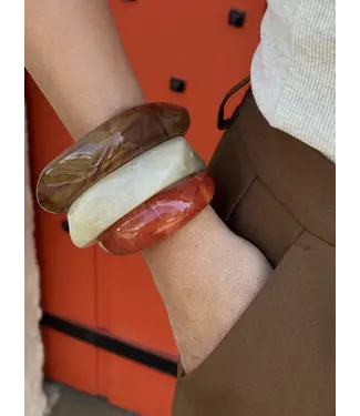 Resin Bangle Armband Red