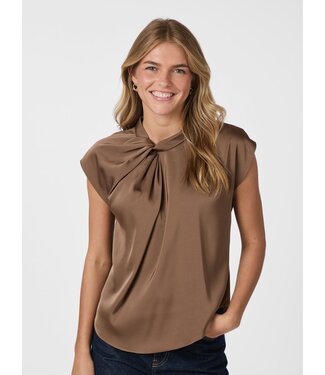 Fleur Drapy Satin Blouse