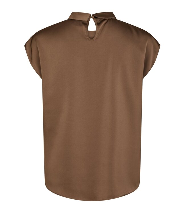 Fleur Drapy Satin Blouse