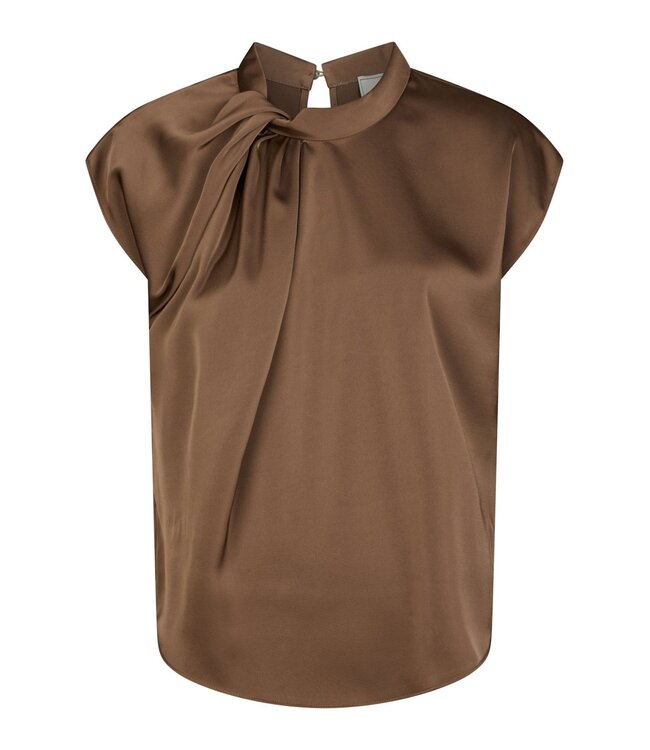Fleur Drapy Satin Blouse