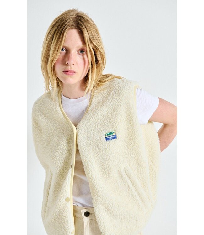 Hoktown Sleevless Jacket Ecru