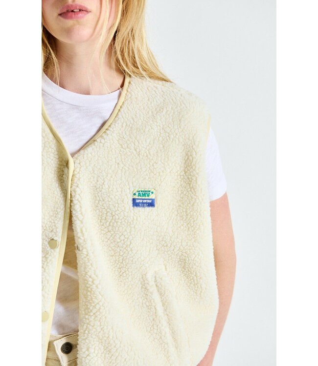 Hoktown Sleevless Jacket Ecru