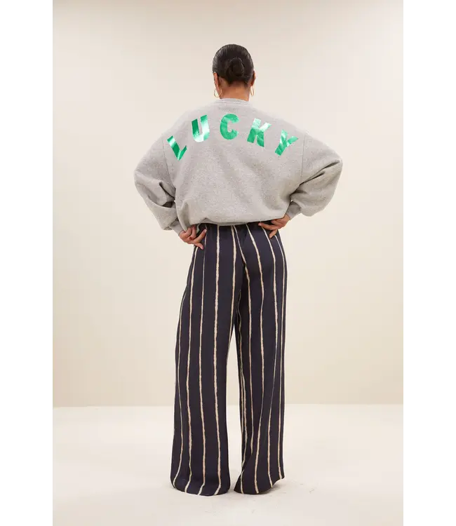 Bibi Lucky Curve Sweater Grey Melange