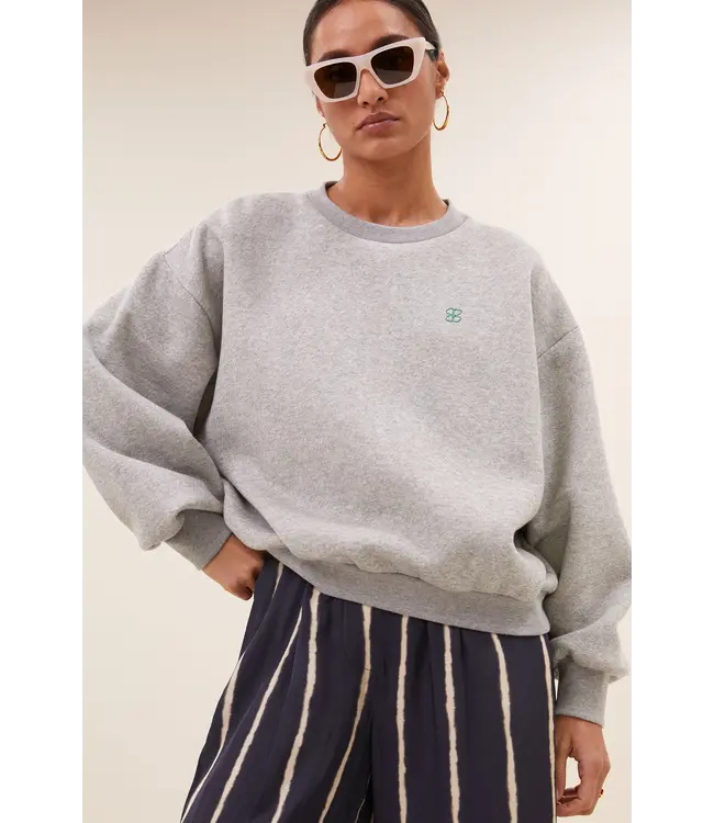 Bibi Lucky Curve Sweater Grey Melange