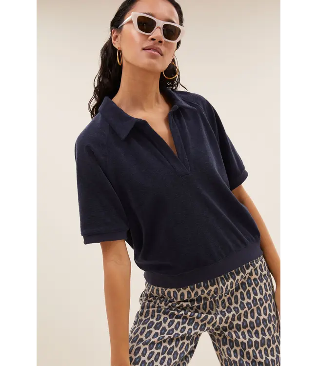 Harper Slub Top Midnight