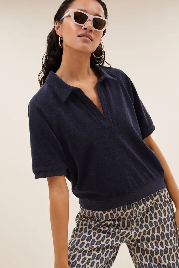 Harper Slub Top Midnight