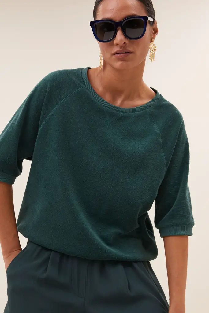 Neva Slub Top Deep Green