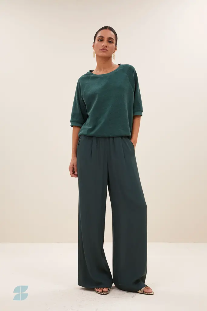 Neva Slub Top Deep Green