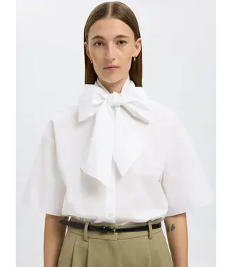 Aya Bow Shirt White