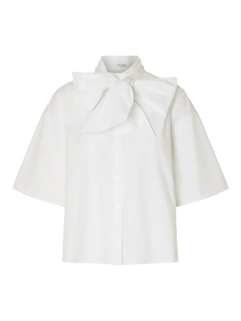 Aya Bow Shirt White