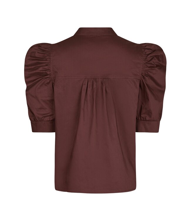 Roella Poplin Blouse Burgundy
