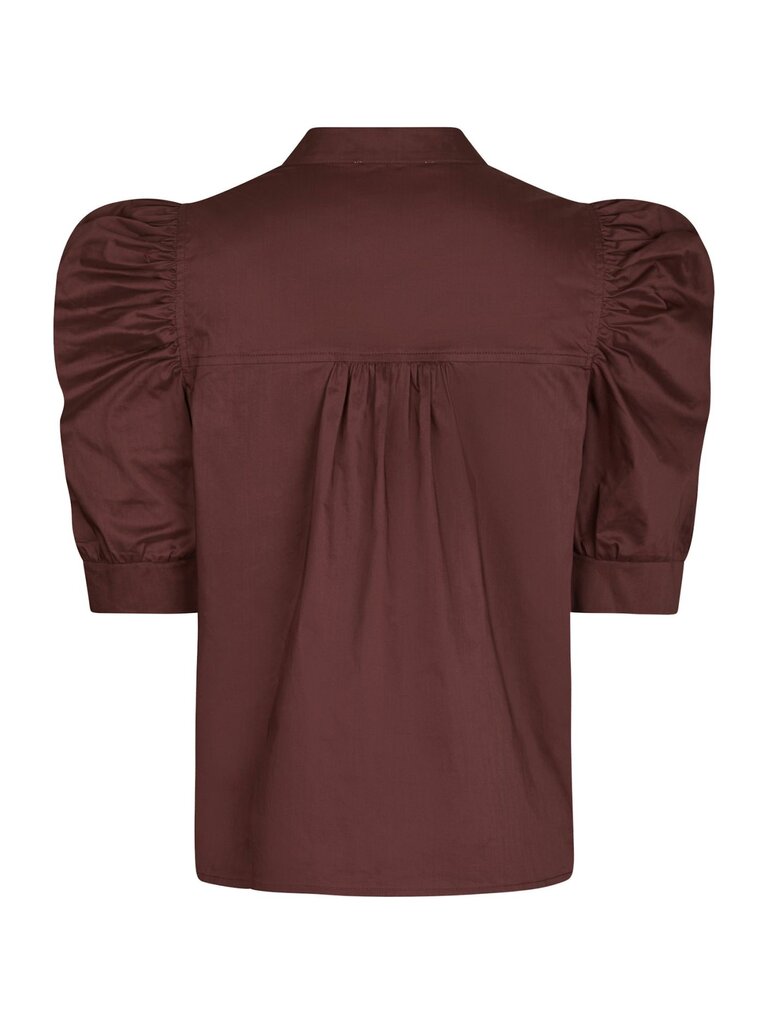 Roella Poplin Blouse Burgundy