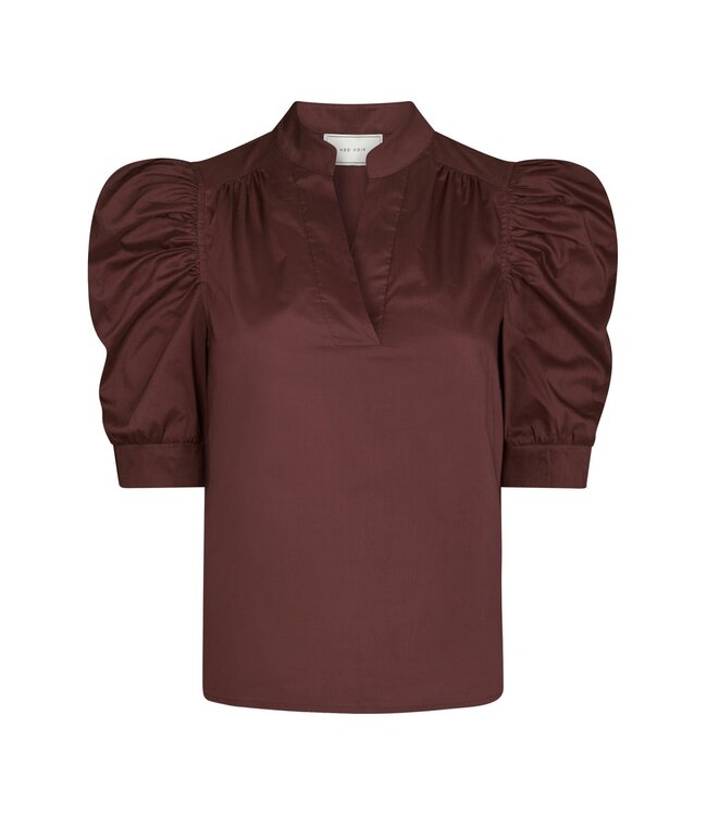 Roella Poplin Blouse Burgundy