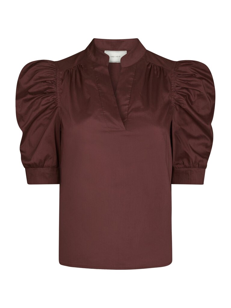 Roella Poplin Blouse Burgundy