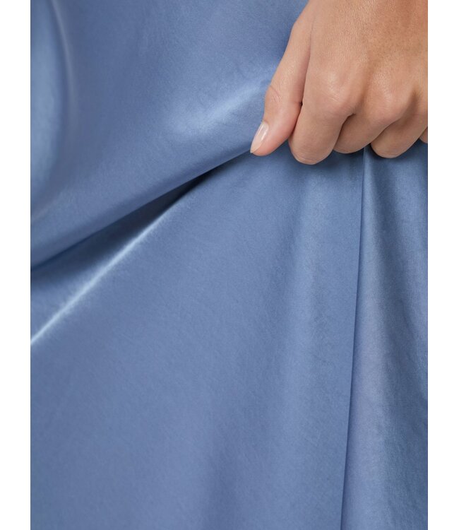 Celinie Heavy Sateen Dress Smoke Blue